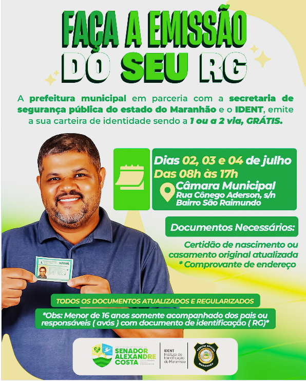 Foto: Reprodução/Prefeitura de Senador Alexandre Costa