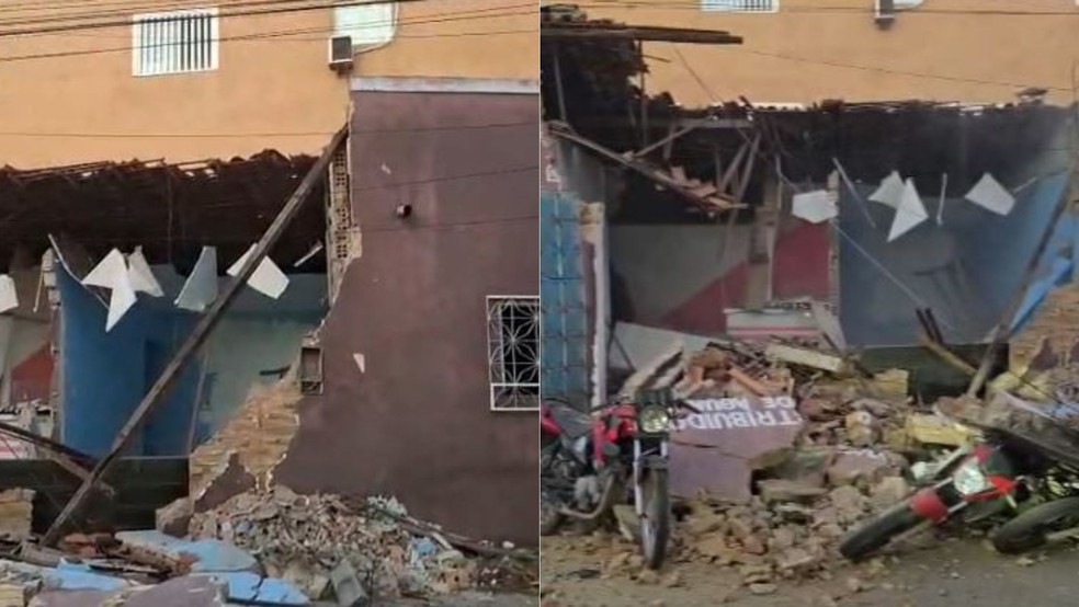 ​Parede de quitinete desaba e assusta moradores em Santa Inês