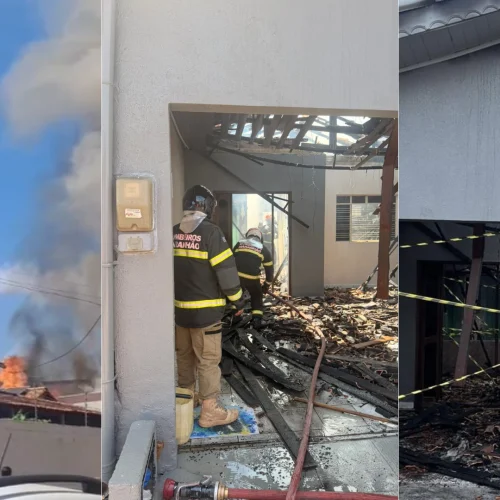 INCÊNDIO DESTRÓI CÔMODOS DE RESIDÊNCIA E DEIXA MULHER FERIDA NO BAIRRO JACU, EM AÇAILÂNDIA