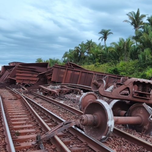 Trem de minério descarrila no Maranhão e interrompe circulação de passageiros na Estrada de Ferro Carajás