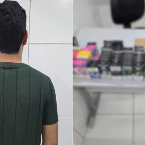 Flagrante no Centro Comercial: Jovem É Detido com 128 Vapes em Ação Policial em Timon