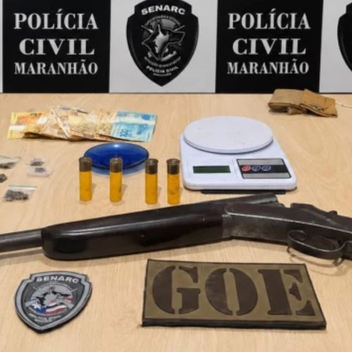 Operação Policial Apreende Drogas, Espingarda e Munições em Timon e Parnarama