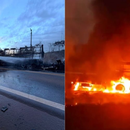 Colisão Envolvendo Três Veículos Resulta em Incêndio e Mobiliza Socorro na BR-010 em Imperatriz