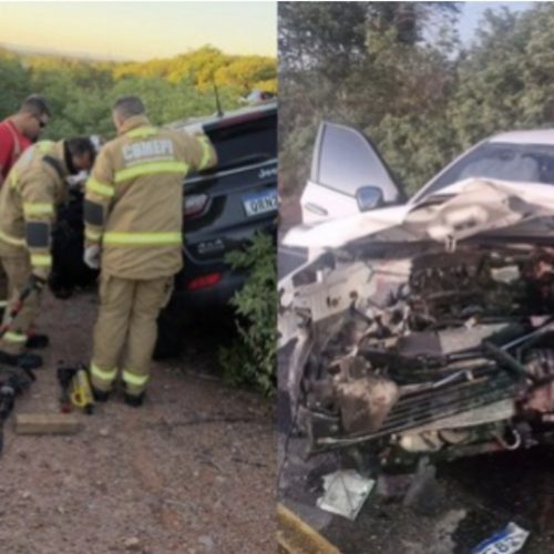 Grave acidente entre carros deixa dois feridos na PI-140, no Sul do Piauí