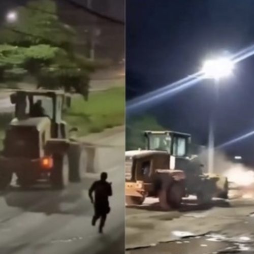 Trator é levado sem permissão por trabalhador e termina com prisão após confusão em rodovia de São Luís