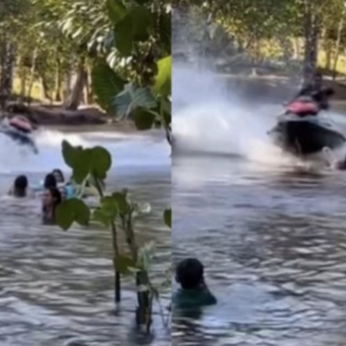 Acidente com moto aquática deixa banhistas feridos no rio Corda, em Barra do Corda