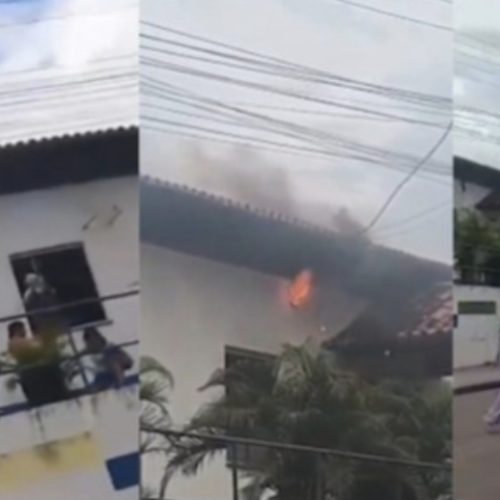 Curto-circuito provoca princípio de incêndio e causa correria em escola de São Bento
