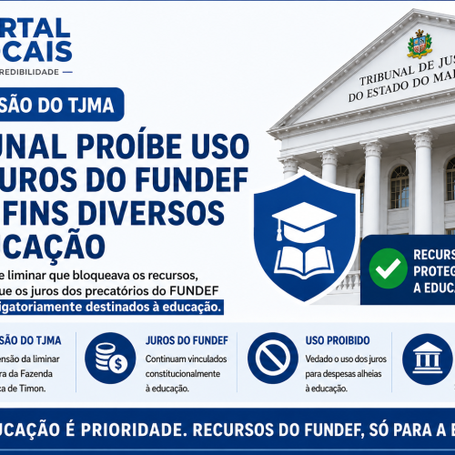 TJMA reafirma que Prefeitura de Timon não pode usar juros do FUNDEF para fins alheios à educação