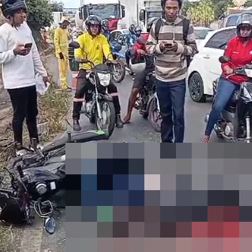 Tragédia na zona Sul: Passageiro de moto por aplicativo morre atropelado por carreta em Teresina