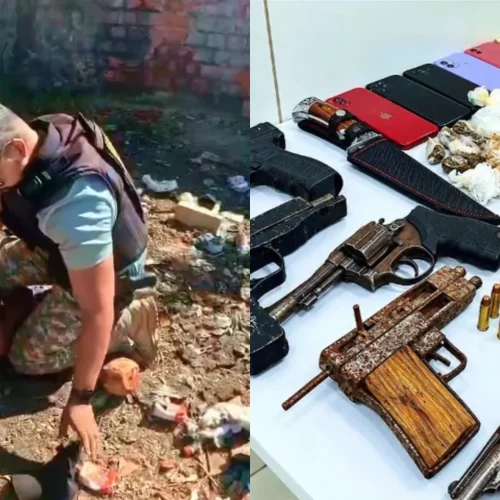 Fuga Frustrada: Condenado por Homicídio Cai de Muro e É Preso com Armas e Drogas em Timon