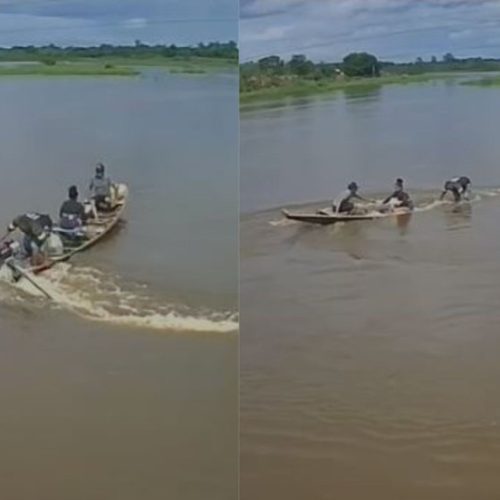 Canoa afunda durante travessia no Rio Pindaré e moradores ajudam no resgate no MA