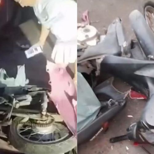 Motociclista morre após acidente com ônibus e criança escapa com ferimentos leves em Santa Luzia do Paruá