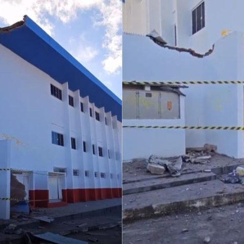 Marquise de escola estadual desaba em São Luís e leva à suspensão das aulas