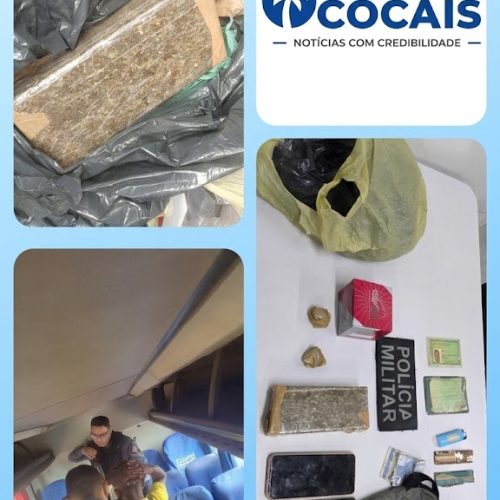 PM prende suspeito de tráfico com maconha e cocaína em blitz na MA-034 em Parnarama