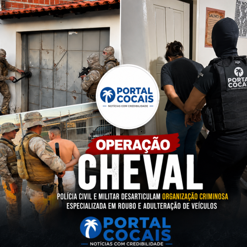 Operação Cheval desmonta esquema de roubo de motos e cumpre 19 mandados no PI e MA.